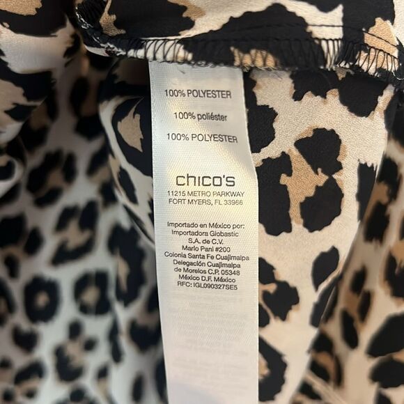 Chicos Cheetah Print Asymmetrical Hem Tunic Dress - Picture 5 of 6